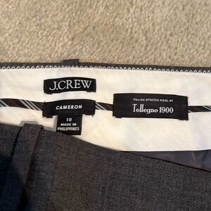 J.crew grey wool trousers